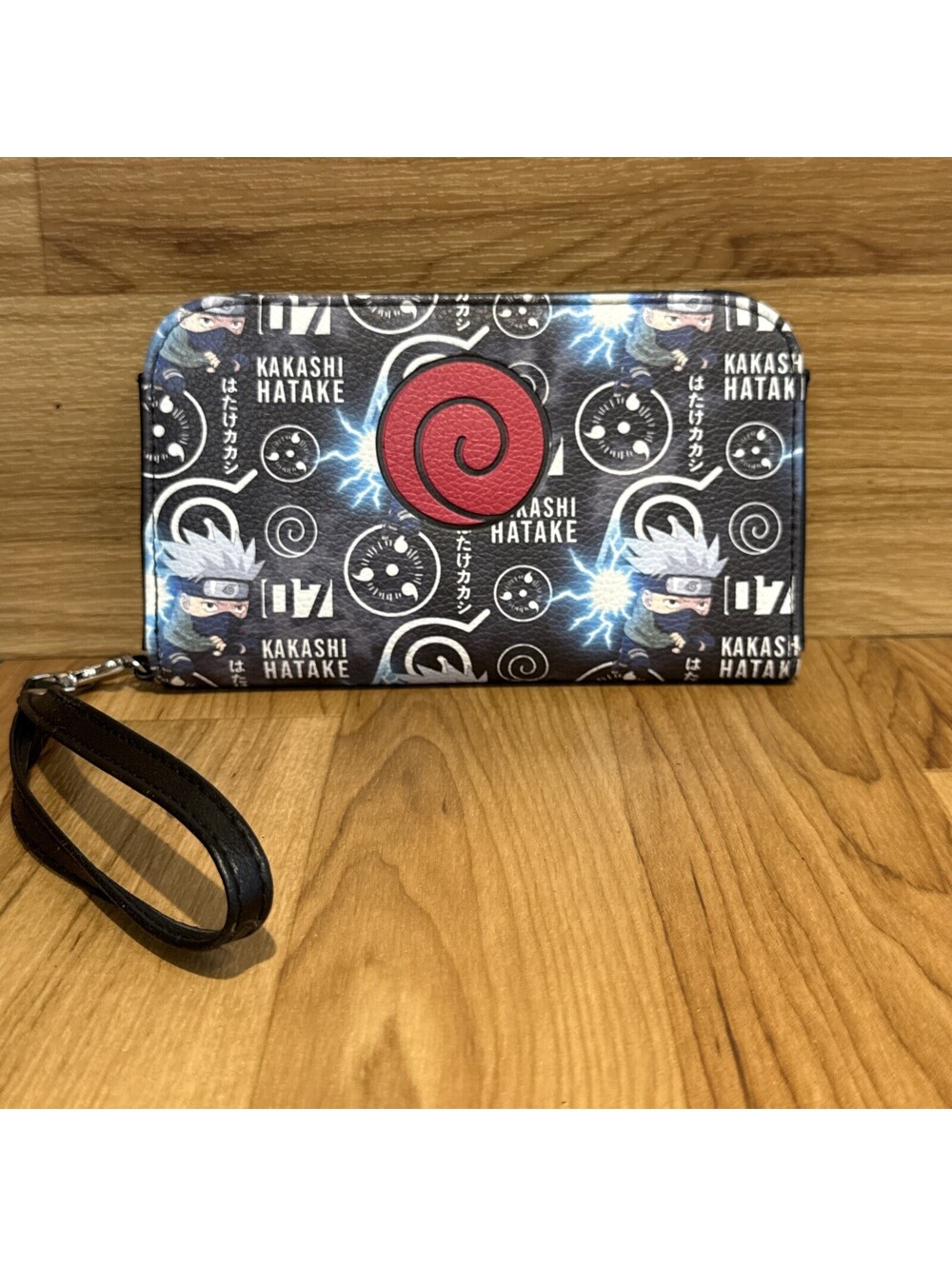 Naruto Shippuden Kakashi Hatake Chibi Tech Wallet Wristlet Uzumaki purse bag